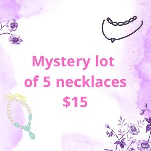 Mystery lot of gold and silver necklaces